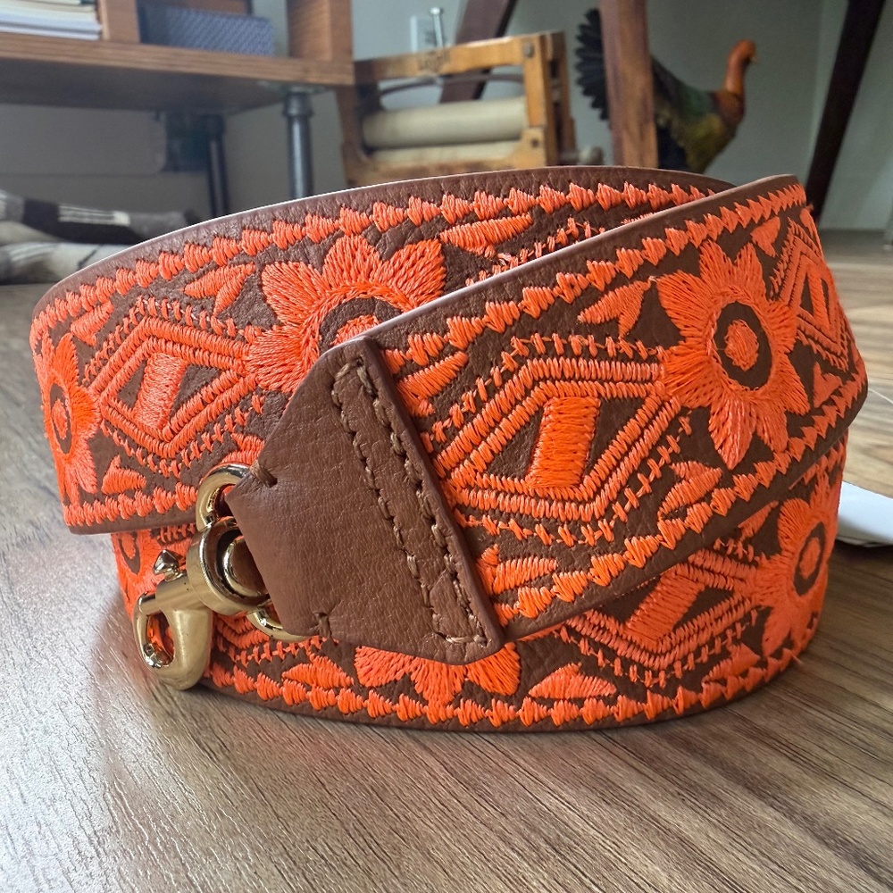 Rebecca Minkoff Embroidered Guitar Strap Purse Strap